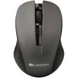 Canyon MW-1 2.4GHz wireless optical mouse with 4 buttons, DPI 800/1200/1600, Gray, 103.5*69.5*35mm, 0.06kg (CNE-CMSW1G)