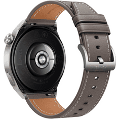Huawei Watch GT 3 Pro Titanium okosóra, Titánium óratok, szürke bőrszíj (55028467) (huawei55028467)
