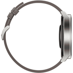 Huawei Watch GT 3 Pro Titanium okosóra, Titánium óratok, szürke bőrszíj (55028467) (huawei55028467)