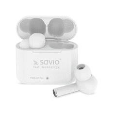 SAVIO TWS-07 Pro vezeték nélküli Bluetooth fülhallgató fehér (TWS-07 PRO)