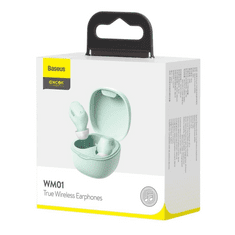 BASEUS Encok WM01 TWS Bluetooth fülhallgató zöld (NGWM01-06) (NGWM01-06)