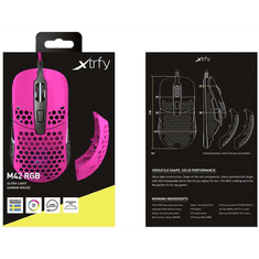 Xtrfy M42 RGB Pink optikai gaming egér rózsaszín-fekete (XG-M42-RGB-PINK / 1305) (XG-M42-RGB-PINK)