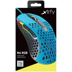 Xtrfy M4 RGB Miami Blue optikai gaming egér kék (XG-M4-RGB-BLUE / 1159) (XG-M4-RGB-BLUE)