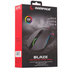 Rampage SMX-R70 BLAZE Gaming egér fekete (32709) (r32709)