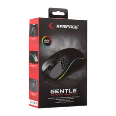 Rampage SMX-R85 GENTLE Gaming egér fekete (33118) (r33118)
