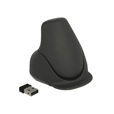 DELOCK 12553 ergonomikus vezeték nélküli lézer egér fekete (del12553)