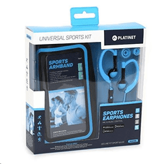 Platinet PM1070BL mikrofonos sport fülhallgató + karpánt kék (PM1070BL)