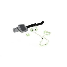 Platinet PM1070G mikrofonos sport fülhallgató + karpánt zöld (PM1070G)