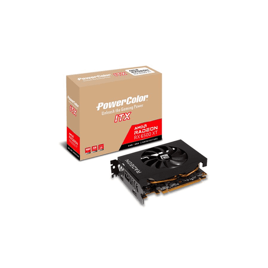 PowerColor Radeon RX 6500 XT 4GB ITX videokártya (AXRX 6500 XT 4GBD6-DH)
