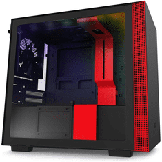 NZXT H210i táp nélküli ablakos Mini-ITX ház matt fekete-piros (CA-H210i-BR) (CA-H210i-BR)