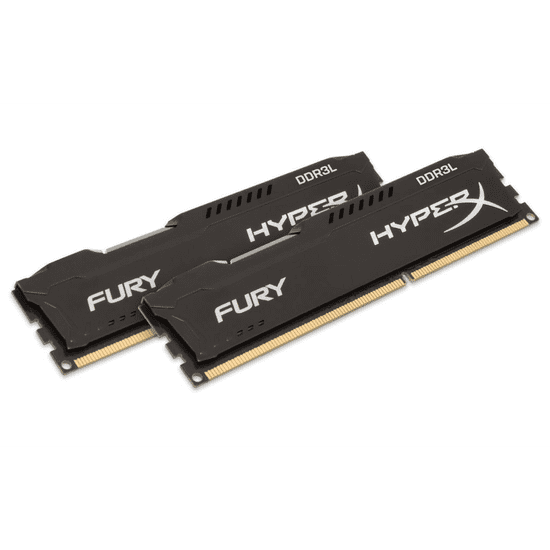 Kingston 16GB 1866MHz DDR3L RAM 1.35V HyperX Fury Black Series CL10 (2x8GB) (HX318LC11FBK2/16) - Bontott termék!