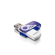 PHILIPS Pen Drive 64GB Vivid USB 2.0 fehér-lila (FM64FD05B/10) (FM64FD05B/10)