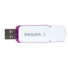 PHILIPS Pen Drive 64GB Snow Edition USB 3.0 fehér-lila (FM64FD75B / PH668213 / PH635985) (PH668213 / PH635985)