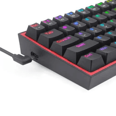 Redragon Fizz Pro black, wired&2.4G&BT mechanical Keyboard, RGB, blue switch Black HU (K616-RGB_BLUE_HU)