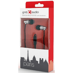 Gembird "Paris" mikrofonos fülhallgató ezüst-fekete (MHS-EP-CDG-S)