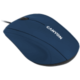 Canyon Wired Optical Mouse with 3 keys, DPI 1000 With 1.5M USB cable,Blue,size72*108*40mm weight:0.077kg (CNE-CMS05BL)