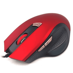 MS Egér, Focus C116, vezetékes USB, fekete - piros (MSP20006)