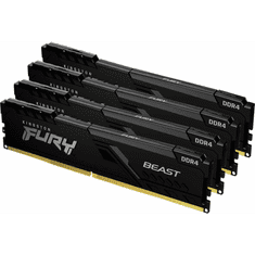 Kingston 32GB/3200MHz DDR-4 (Kit of 4) FURY Beast Black (KF432C16BBK4/32) memóri (KF432C16BBK4/32)