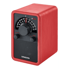 Sangean WR-15BT Bluetooth asztali rádió piros (bőr) (WR-15BT_RL)
