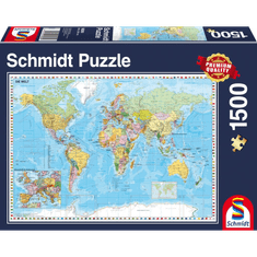 Schmidt A világ térkép kirakós 1500 db (58289) (S58289)