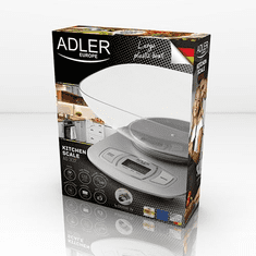 Adler AD3137s digitális konyhai mérleg ezüst (AD3137s)