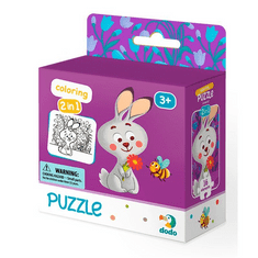 DoDo nyuszika 16db-os puzzle színezővel (DOP300121) (DOP300121)