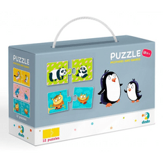 DoDo Duo Állatok utódaikkal 2X12db-os puzzle (DOP300150) (DOP300150)