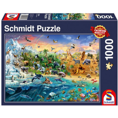Schmidt Az állatok világa, 1000 db-os puzzle (58324, 18106-182) (58324, 18106-182)