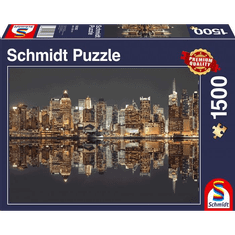 Schmidt New York felhőkarcolói az éjben, 1500 db-os puzzle (58382, 18762-183) (58382, 18762-183)