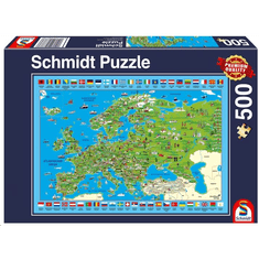 Schmidt Európa térkép, 500 db-os puzzle (58373, 18749-183) (58373, 18749-183)