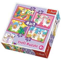 Trefl Láma vakációja 4 az 1-ben puzzle (34322) (5900511343229)