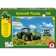 Schmidt Tractor 7310R, 8600i aratógépek, 100 db + SIKU Traktor model kirakós (56044) (S56044)