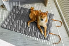 Noah Szürke kutyaágy, felgöngyölt szőnyeg kutyának Luna