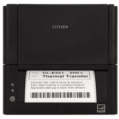 Citizen CL-E321 LAN/USB/RS232 cimkenyomtató fekete (CLE321XEBXXX) (CLE321XEBXXX)