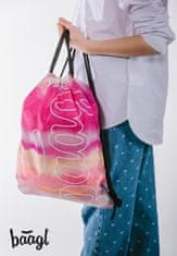 BAAGL 3 SET Skate rózsaszín csíkos: hátizsák, tolltartó, táska, táska