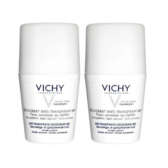 Vichy 48 órás dezodor roll-on az érzékeny és irritált bőrre 2 x 50 ml