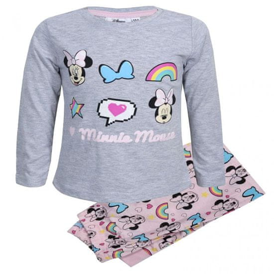 Disney pizsama Minnie Egér szivárvánnyal szürke