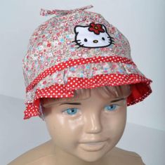 HELLO KITTY gyerek nyári kalap piros 1-2 év