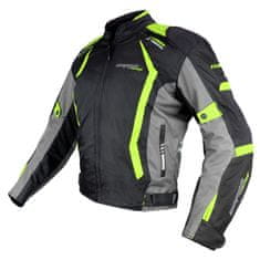 Cappa Racing AREZZO moto kabát textil fekete/zöld 4XL