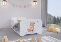 Wooden Toys MIKI gyerekágy 140x70cm ajándék matraccal, ágyneműtartó nélkül - boho róka