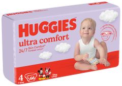 Huggies 4x Ultra Comfort eldobható pelenkák Mega 4 (7-18 kg) 66 db