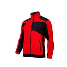 LAHTI PRO Fleece kabát erősítéssel, piros-fekete, 2XL méret