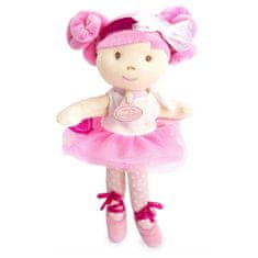 Doudou Jolijou Mini balerina baba "Les Tutus" 23 cm fehér és rózsaszín ruha