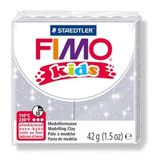 FIMO "Kids" gyurma 42g égethető glitteres ezüst (8030 812) (8030 812)