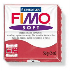 FIMO "Soft" gyurma 56g égethető meggy piros (8020-26) (8020-26)