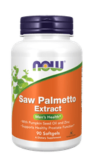 NOW Foods Saw Palmetto tökmag- és cinkkivonattal (Serenoa kúszónövény tökmagolajjal és cinkkel), 80 mg, 90 db lágyzselé kapszula