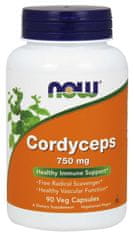 NOW Foods Cordyceps 750 mg (Organic), 90 kapszula