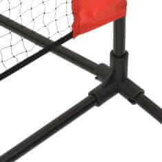 Vidaxl fekete és piros poliészter teniszháló 400 x 100 x 87 cm 93757