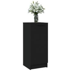Greatstore fekete szerelt fa tálalószekrény 30 x 30 x 70 cm