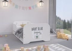 Wooden Toys MIKI gyerekágy 160x80cm ajándék matraccal, ágyneműtartó nélkül - baby bear